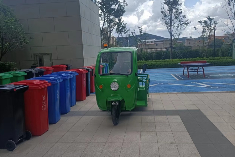 寶來潔電動(dòng)三輪四桶車,垃圾桶清運(yùn)車交機(jī)物業(yè)小區(qū)服務(wù)