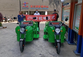 云南昆明寶來潔電動三輪四桶垃圾桶轉(zhuǎn)運車服務(wù)呈貢惠蘭園忠呈街道小區(qū)物業(yè)保潔